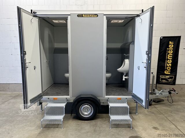 Toilettenwagen Rosemeier VE 1 Damen, 1 Herren, U SILVER H Toilettenanhänger