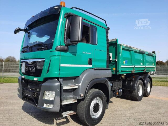 Autocarro ribaltabile a tre vie MAN TGS 26.480 3-Seitenkipper MEILLER Bordma