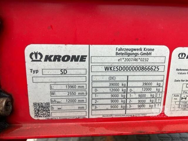 Semitrailer Krone Plateau Standard