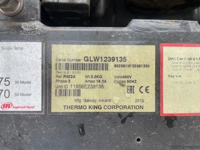 Kølet/frosset transport Krone SD,Thermoking SLXi 300,Double stock,balken,7 cm...