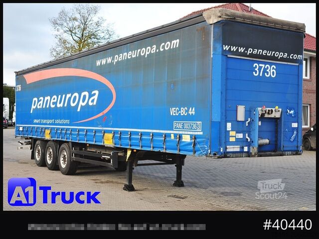 Auflieger mit Pritsche & Plane SCHMITZ Tautliner, Code XL, Coil, Bahn, verzinkt