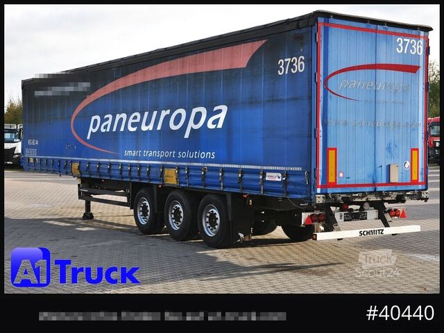Auflieger mit Pritsche & Plane SCHMITZ Tautliner, Code XL, Coil, Bahn, verzinkt