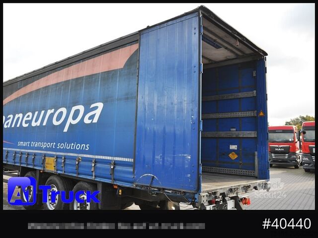 Auflieger mit Pritsche & Plane SCHMITZ Tautliner, Code XL, Coil, Bahn, verzinkt