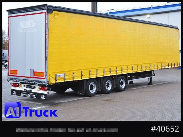 Auflieger mit Pritsche & Plane SCHMITZ SCB 24, Mega, Varios