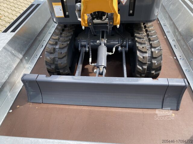 Мини-экскаватор с низкорамным погрузчиком + пакет принадлежностей Berger Kraus BK1250KSR mit Kabine und Schwenkarm