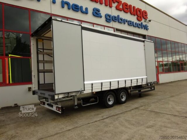Anhänger mit Pritsche & Plane Möslein TPW 105 D Schwebheim Tandem- Planenanhänger Durchladen