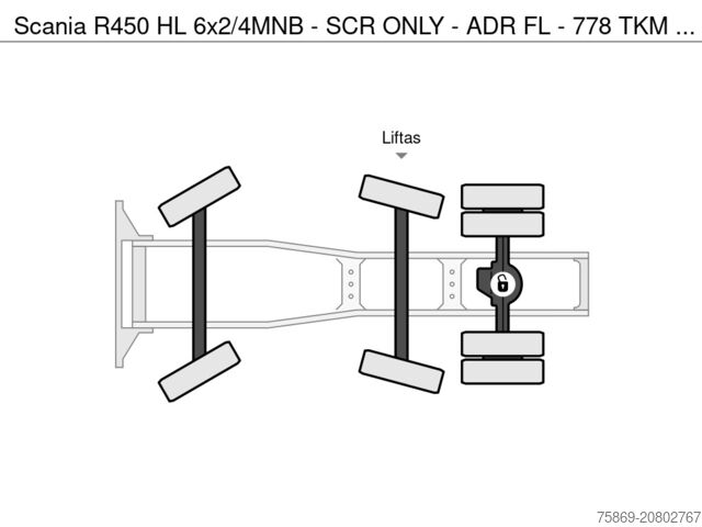 Štandard-SZM Scania R450 HL 6x2/4MNB - SCR ONLY - ADR FL - 778 TKM ...