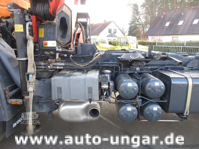 Trijų pusių savivartis sunkvežimis Iveco Trakker 360 Kipper Allrad 4x4 Kran Palfi