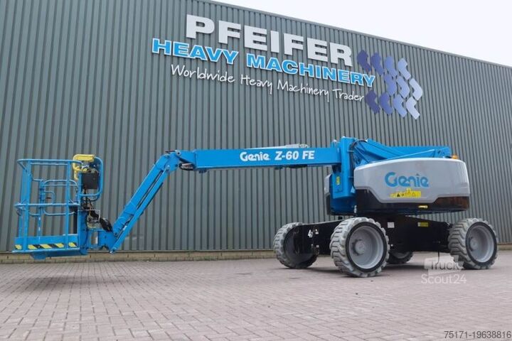 Mafsallı teleskopik çalışma platformu Genie Z60/37FE Valid Inspection, *Guarantee! Hybrid, 4x4