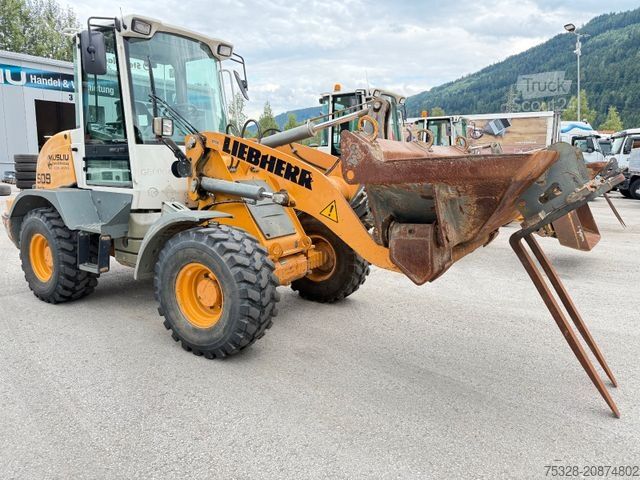 Radlader LIEBHERR L 509 Speeder Schnellwechsler Schaufel + Gabel