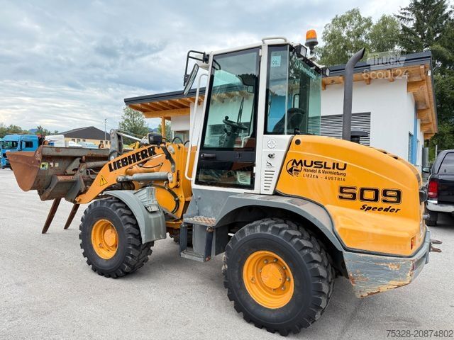 Radlader LIEBHERR L 509 Speeder Schnellwechsler Schaufel + Gabel