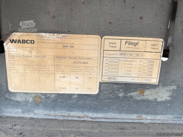 Semiremorcă basculantă FLIEGL DHK 350 Liftachse 25m3 5630Kg