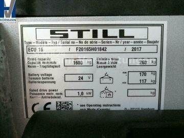 Dar koridorlu forklift STILL ECU 16 Niederhubwagen/Ameise