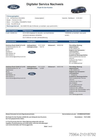 Bestelwagen FORD Focus Cool & Connect - WINTER - CAM -