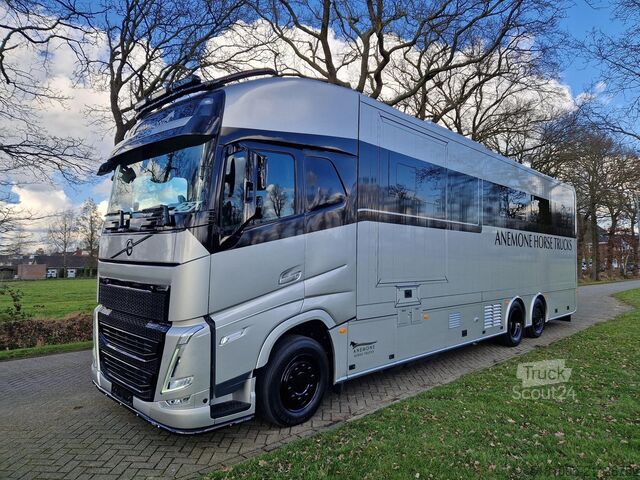 Paarden transport Volvo FH 540 Jong gebrukt 7 paards plus living pop-ot...