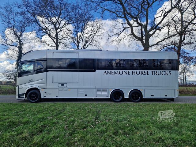 Paarden transport Volvo FH 540 Jong gebrukt 7 paards plus living pop-ot...
