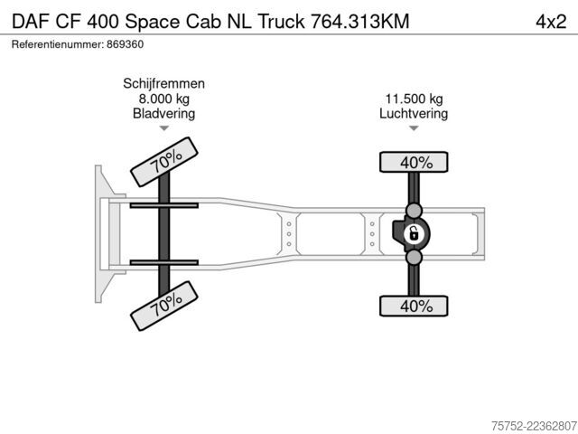 Standart-SZM DAF CF 400 Space Cab NL Truck 764.313KM