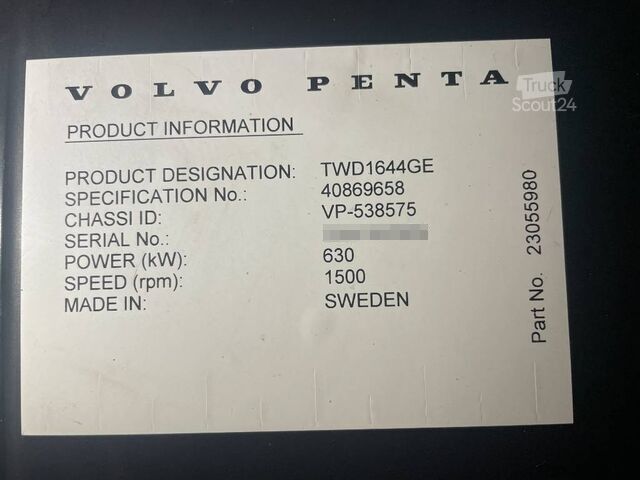 Agregat Volvo TWD1644GE - 715 kVA Generator - DPX-18884.1