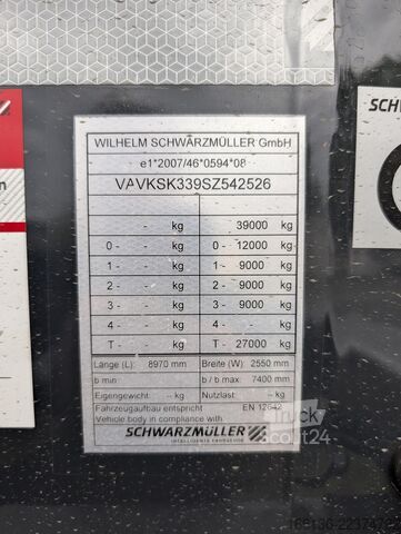 Kipper Auflieger Schwarzmüller 3-Achs Stahlkipper ca. 24 m³ - D21K0