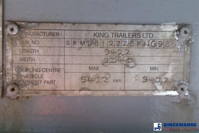 Platte bak King 2-axle platform drawbar trailer 14t + ramps