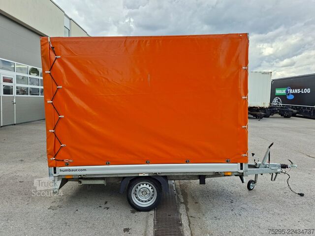 Veicolo commerciale Humbaur Tieflader- Anhänger Pritsche   Plane TOP