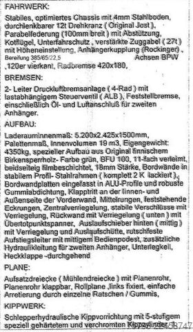 Vyklápací príves Lametec 18to 3 Schieber Interne Nr. 8298