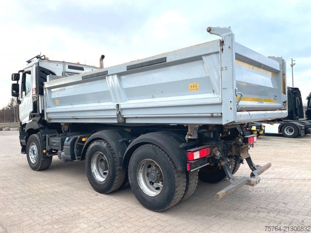 Tre-sidet tipbil RENAULT C480/Meiller Kipper/Bordmatik/AP-Achsen/Blatt