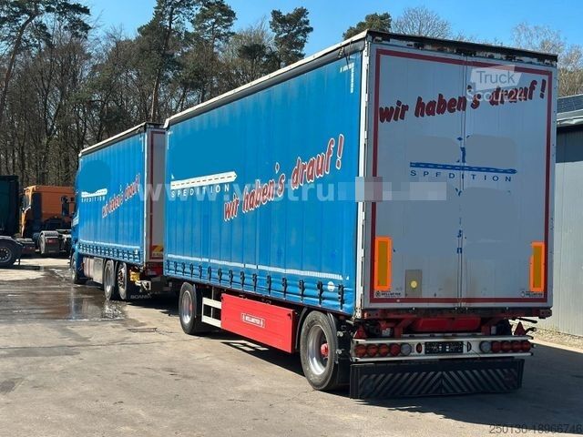 Tentinė platforma sunkvežimis SCANIA R450 6x2 + Wellmeyer Pritsche+Plane Komplettzug