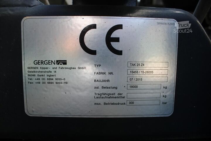 Wywrotka MERCEDES-BENZ 2545 6x2 LL SILOAUFSTELLER GERGEN TAK 25 Nr: 184
