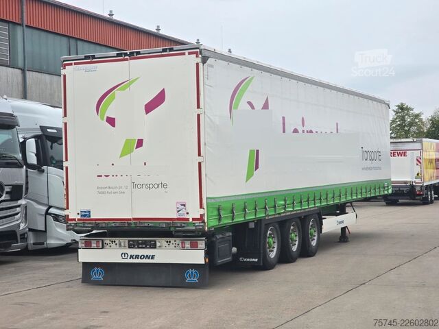 Semi-remorque bâchée KRONE SD * PR.+PL. * SAFETY ROOF * BPW * LIFT *