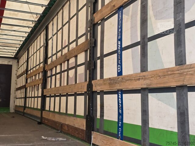 Semi-remorque bâchée KRONE SD * PR.+PL. * SAFETY ROOF * BPW * LIFT *