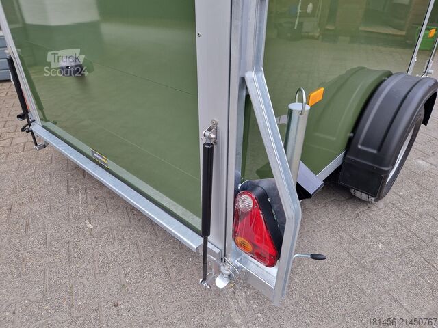 Remorque pour moto Cheval Liberte Debon Poly Cargo 1300 grün Seitentür Ram