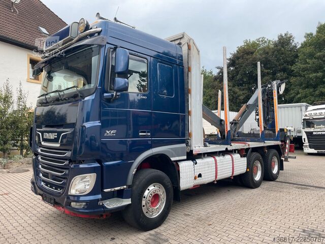 Лісовоз DAF XF 510 FAT 6x4 Holztransport Ladekran Palfinger