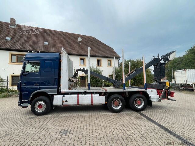 Лісовоз DAF XF 510 FAT 6x4 Holztransport Ladekran Palfinger