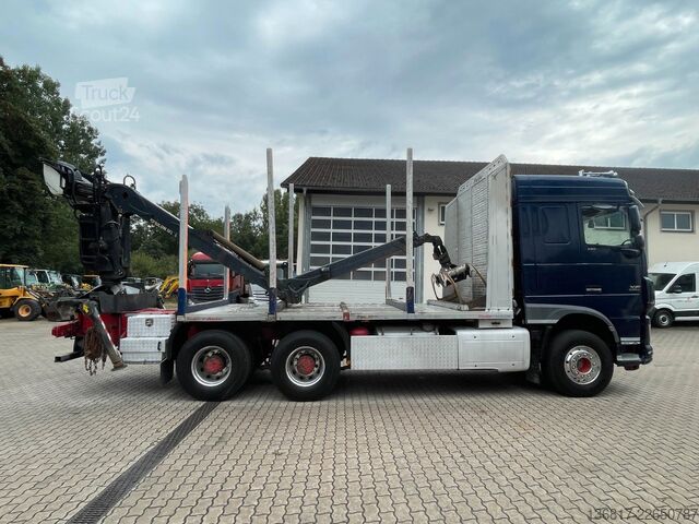 Лісовоз DAF XF 510 FAT 6x4 Holztransport Ladekran Palfinger