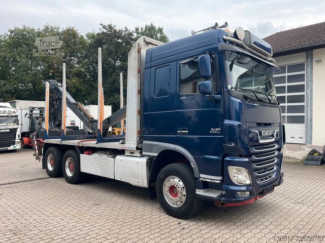 Лісовоз DAF XF 510 FAT 6x4 Holztransport Ladekran Palfinger