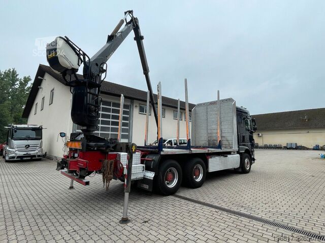 Лісовоз DAF XF 510 FAT 6x4 Holztransport Ladekran Palfinger