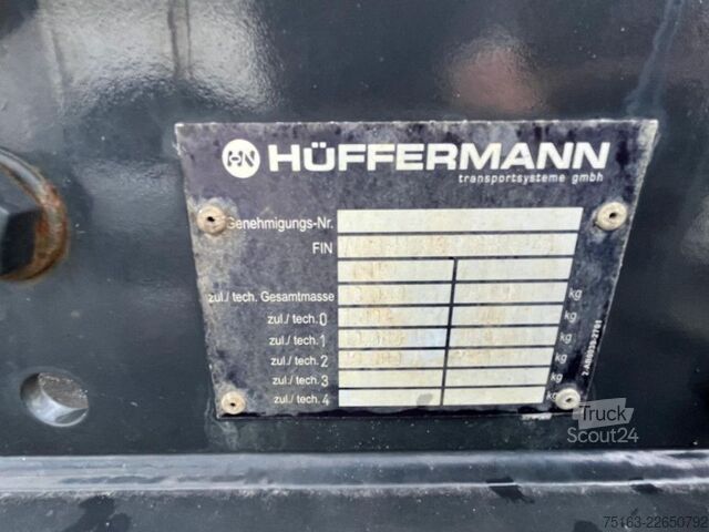 Рол-оф ремарке HÜFFERMANN Tandemanhänger HTA 1877 Containeranhänger LS