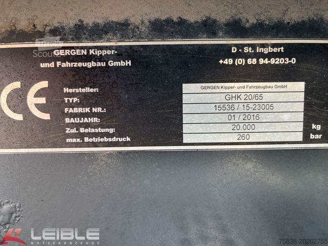 Roll-off tipper truck MERCEDES-BENZ Arocs 2643 6x4 Gergen Knickarm*AP Achsen*