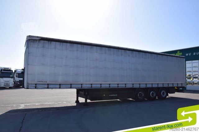 Open oplegger met zeil SCHWARZMÜLLER Palettenkasten SAF Liftachse TÜV 05/26