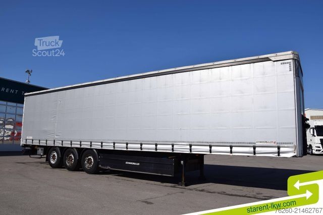 Open oplegger met zeil SCHWARZMÜLLER Palettenkasten SAF Liftachse TÜV 05/26