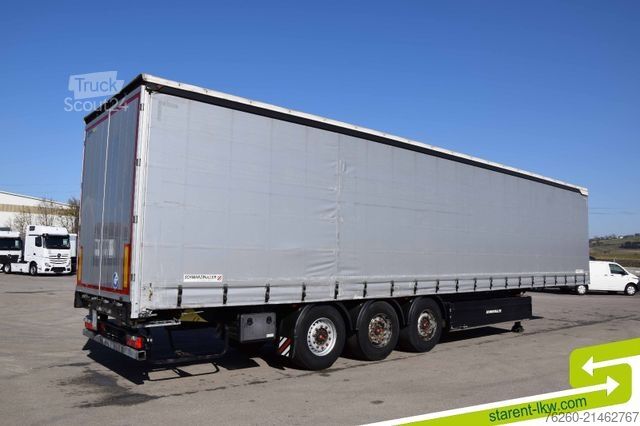 Open oplegger met zeil SCHWARZMÜLLER Palettenkasten SAF Liftachse TÜV 05/26