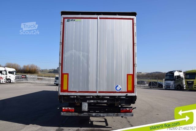 Open oplegger met zeil SCHWARZMÜLLER Palettenkasten SAF Liftachse TÜV 05/26