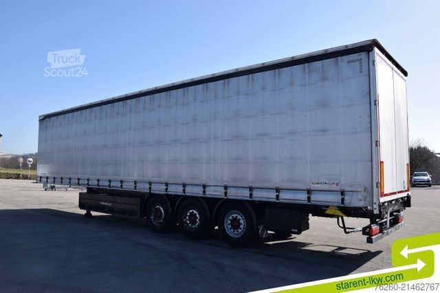 Open oplegger met zeil SCHWARZMÜLLER Palettenkasten SAF Liftachse TÜV 05/26