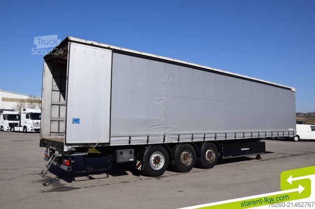 Open oplegger met zeil SCHWARZMÜLLER Palettenkasten SAF Liftachse TÜV 05/26