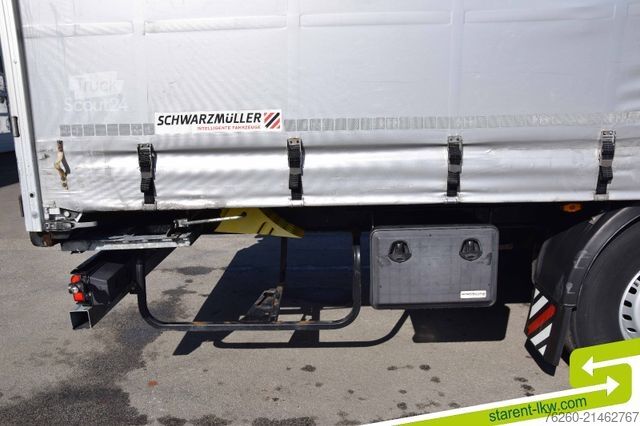 Open oplegger met zeil SCHWARZMÜLLER Palettenkasten SAF Liftachse TÜV 05/26