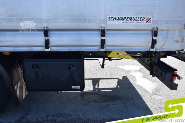 Open oplegger met zeil SCHWARZMÜLLER Palettenkasten SAF Liftachse TÜV 05/26