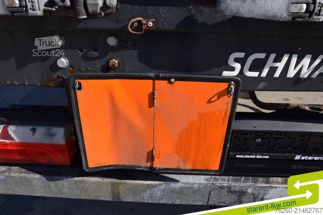 Open oplegger met zeil SCHWARZMÜLLER Palettenkasten SAF Liftachse TÜV 05/26