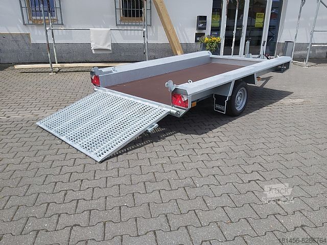 Bouwtrailer HULCO Terrax Transporter Heckklappe Einachser