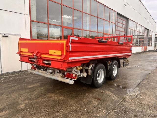 Üç yöne devirmeli römork Meiller MZDAL  18 t Tandemkipper Tieflader hydraulischer Klappe, neuwertig